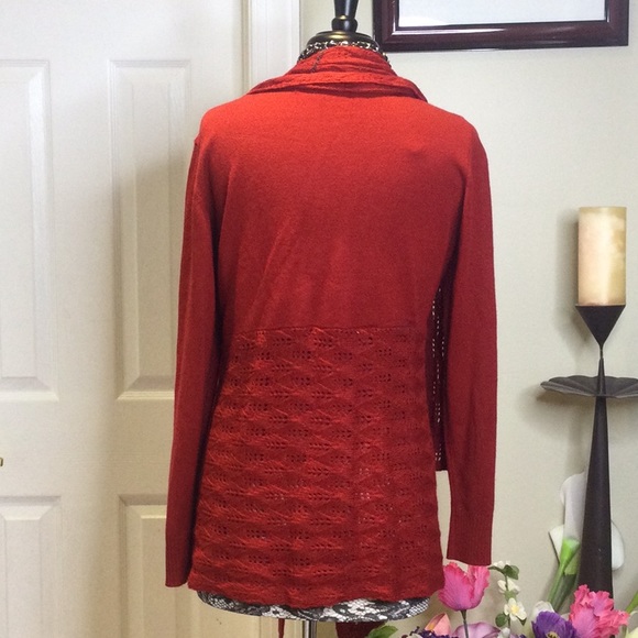 GUC Carolyn Taylor Red Open Cardigan, PXL - Picture 3 of 7